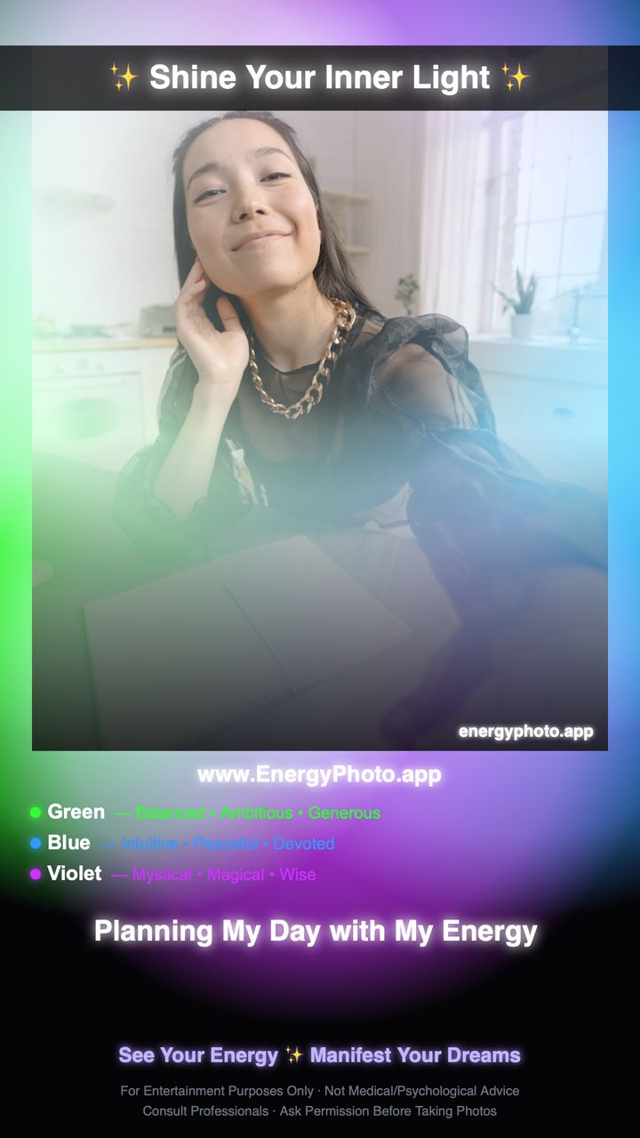 Planning my day with my energy — green, blue and violet