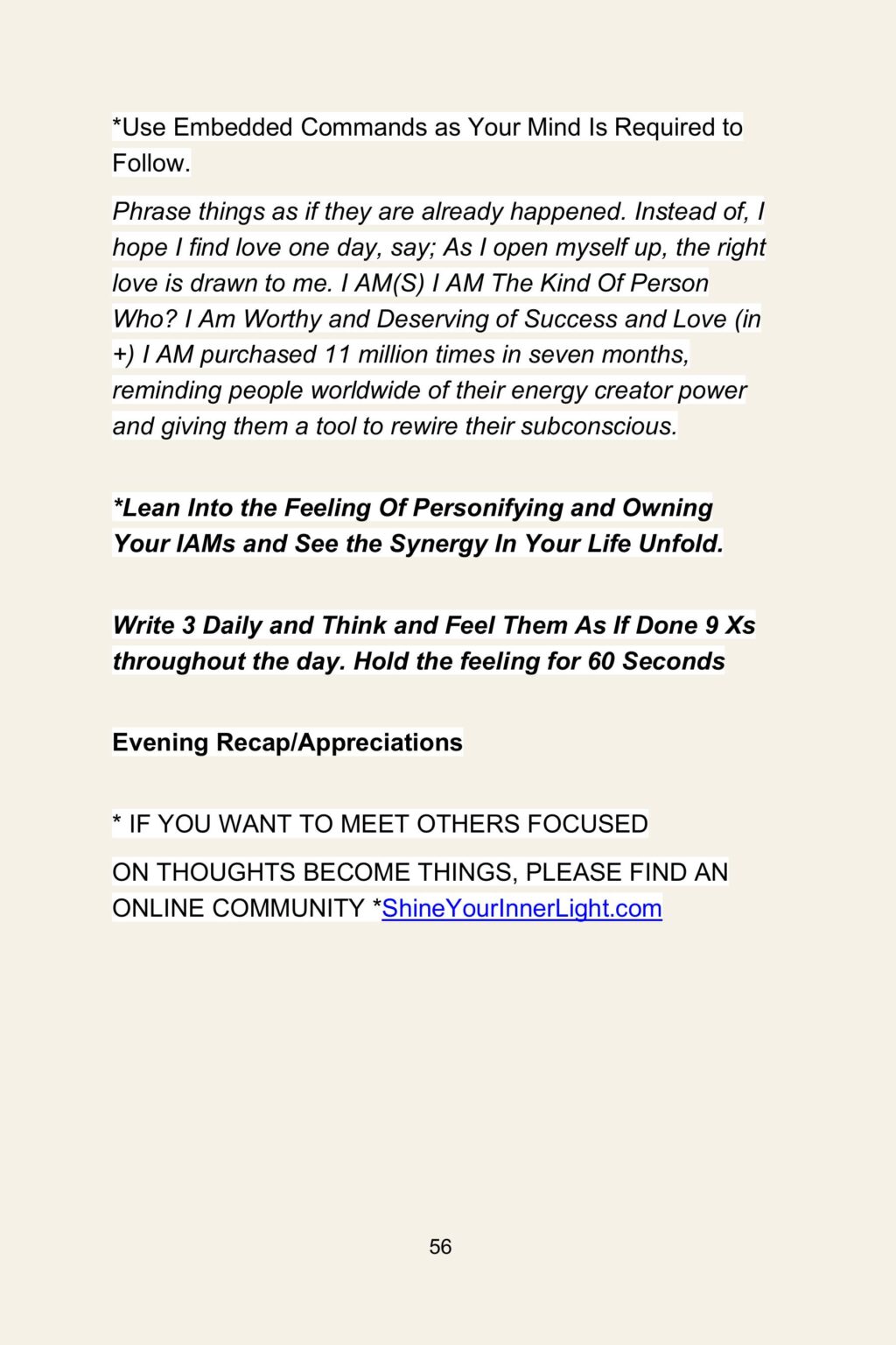 How to write and feel your I AM statements
