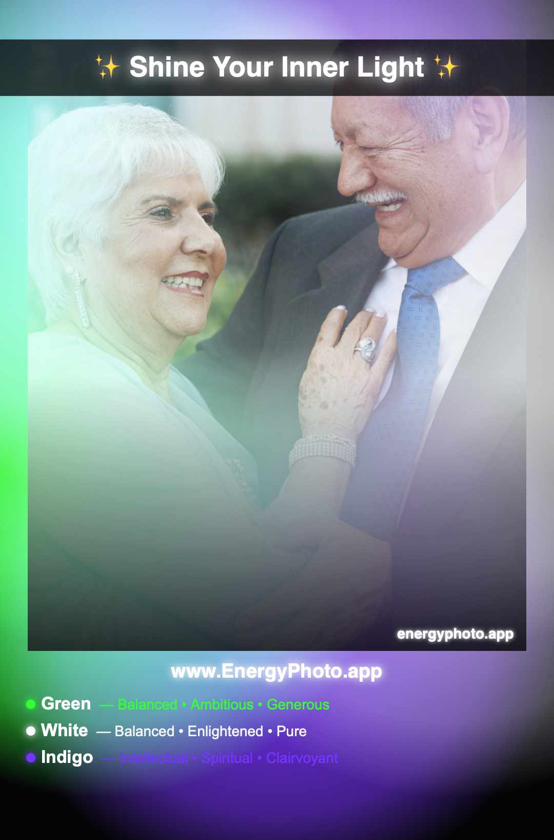 💚 Green🤍 White💙 IndigoBalanced · Enlightened · Spiritual